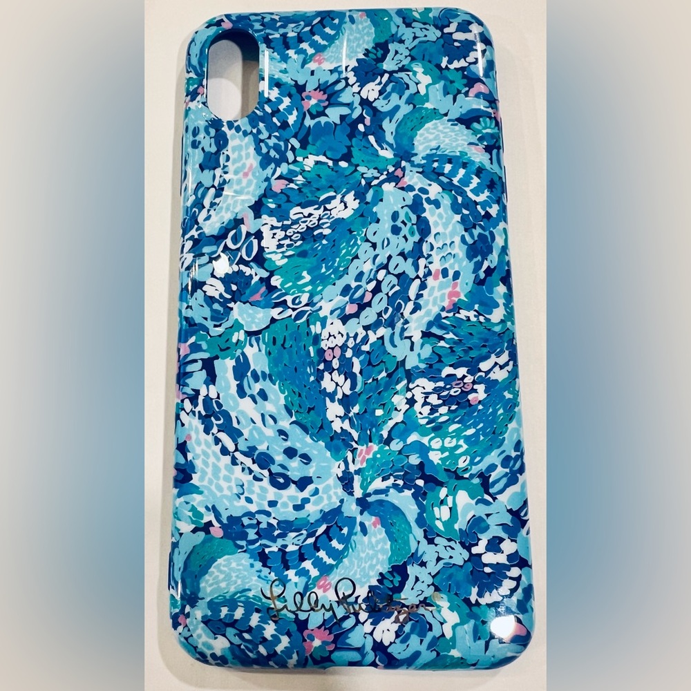 Lilly Pulitzer Blue Teal Floral Swirl iPhone Case for iPhone X/XS